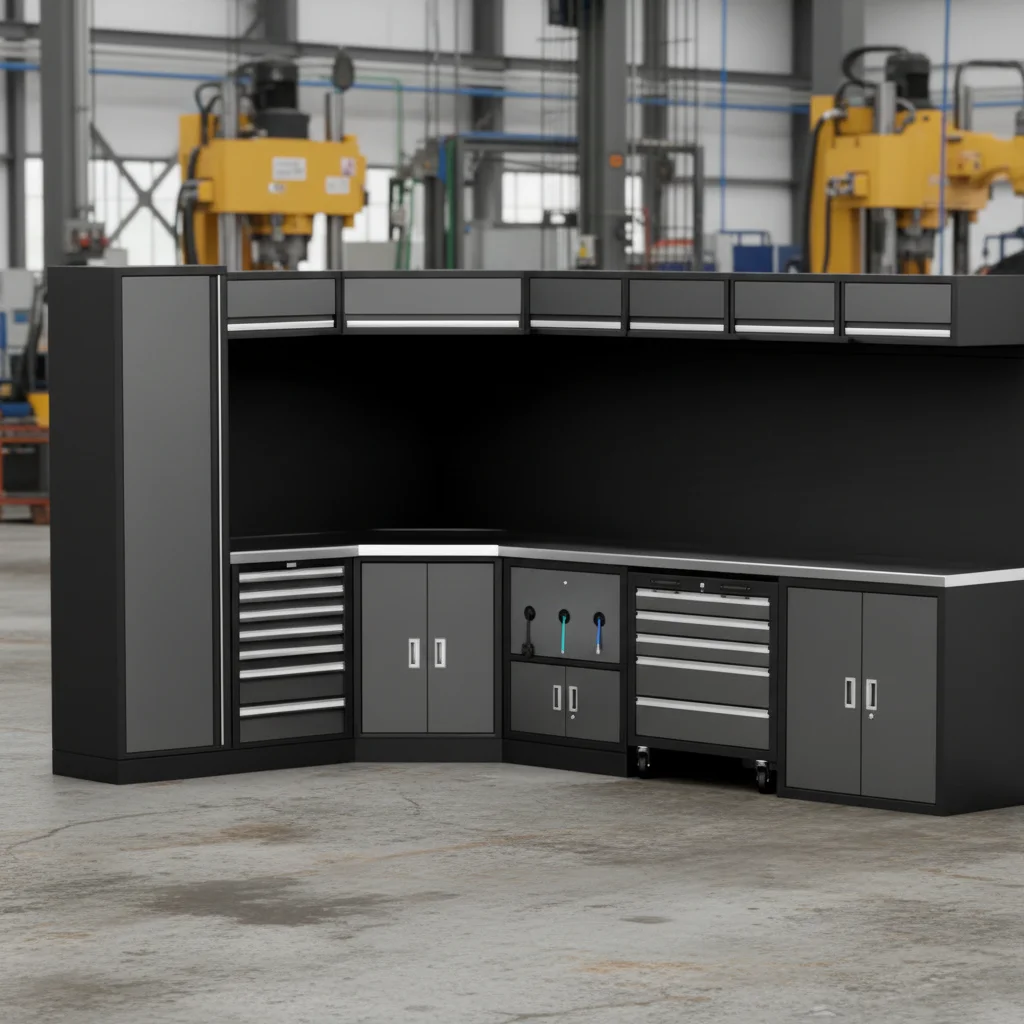 

Modular Tool Cabinet Iron Industrial Garage Workshop Storage System Tool Chest Units Heavy Duty Tool WorkbenchATV&UTV