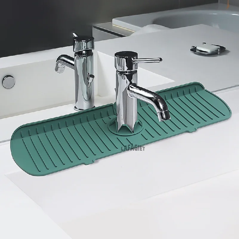 Silicone Drainage Pad Bathroom Kitchen Faucet Drip Mat Wash Basin Sink Splash Proof Draining Pad Table Heat Insulation Protector