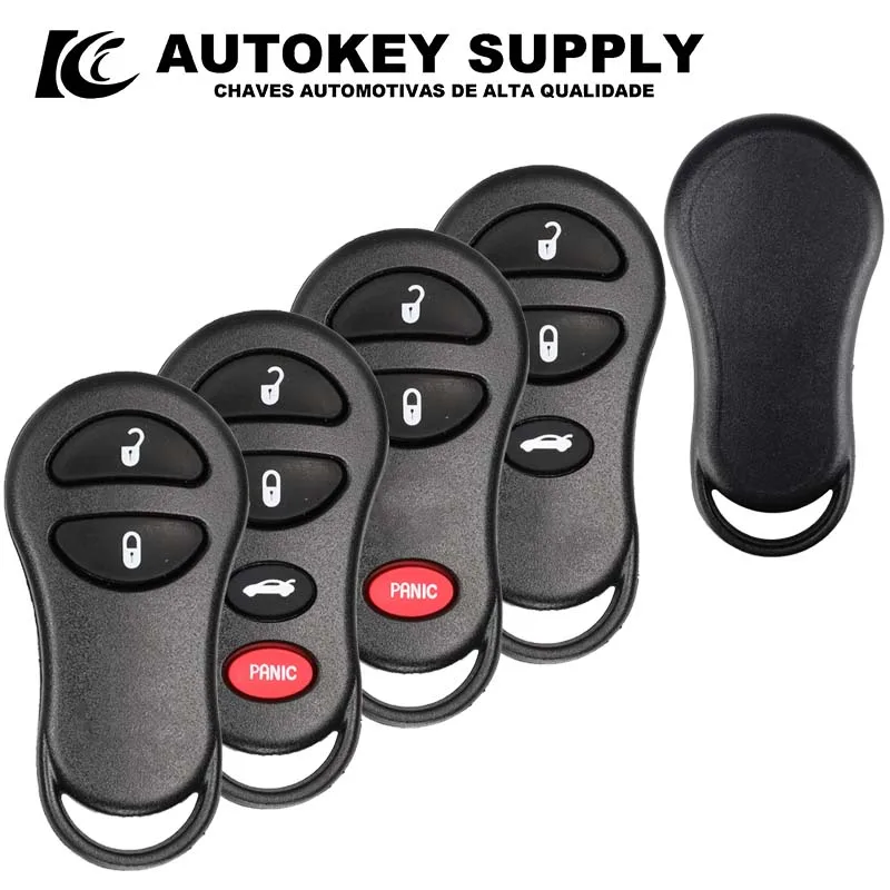 

Autokey поставка AKCRS104 3/3 + 1/5 + 1 кнопки дистанционного ключа пустой корпус для Jeep Chrysler