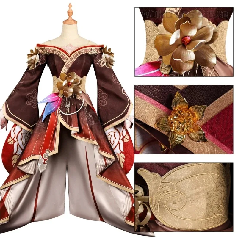 لعبة هونكاي ستار رايل فوجو أزياء تنكرية فستان شعر مستعار تينغيون سكاي فيرينج لجنة شيانتشو لوفو حفلة الهالوين للنساء ؛ 6 ،