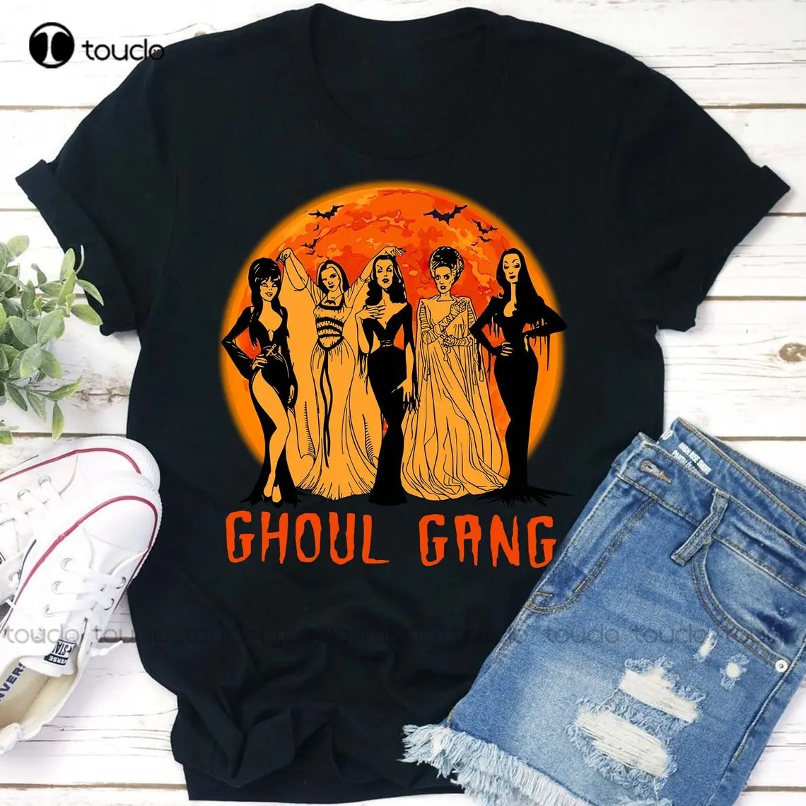 Ghoul Gang Shirt Morticia Vampira Lily Squad Goals Shirt Goth Queens Custom Shirt Halloween Horror Vintage Movie T Shirt Xs-5Xl