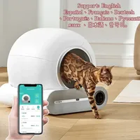 Large Smart Cat Litter Box Automatic Self Cleaning Wifi Fully Enclosed App Control Robot Pet Toilet Litter Tray Ionic Deodorizer