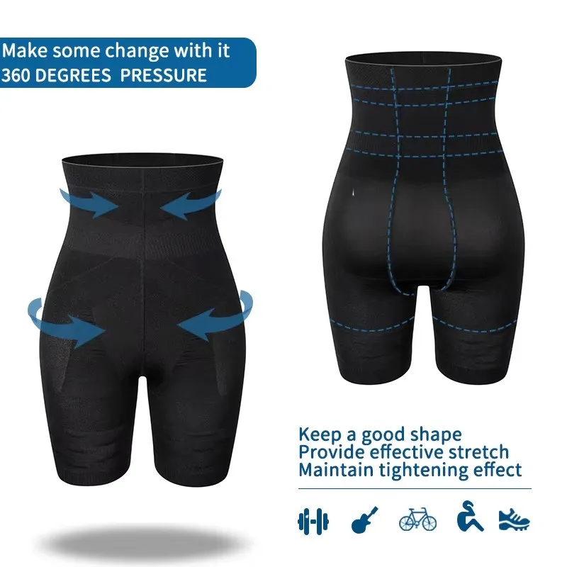 Men Body Shaper Tummy Control Shorts Shapewear Belly Girdle Boxer Briefs High Waisted Slimming Underwear Leg Compression Panties