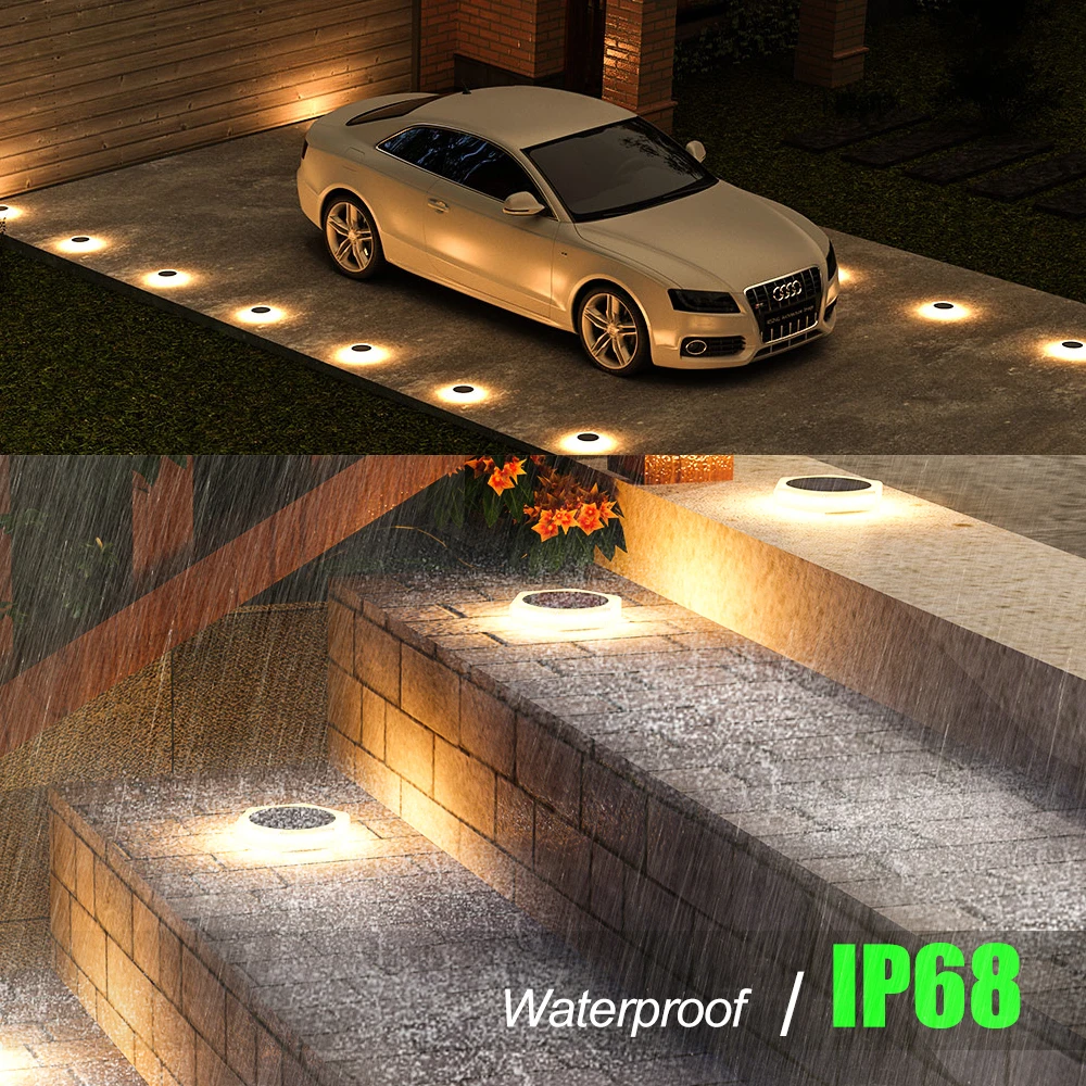 Imagem -02 - Impermeável Solar Deck Lights para Escadas Luz Led ao ar Livre Decoração de Natal Pátio Caminho Quintal Cerca Lâmpada de Parede