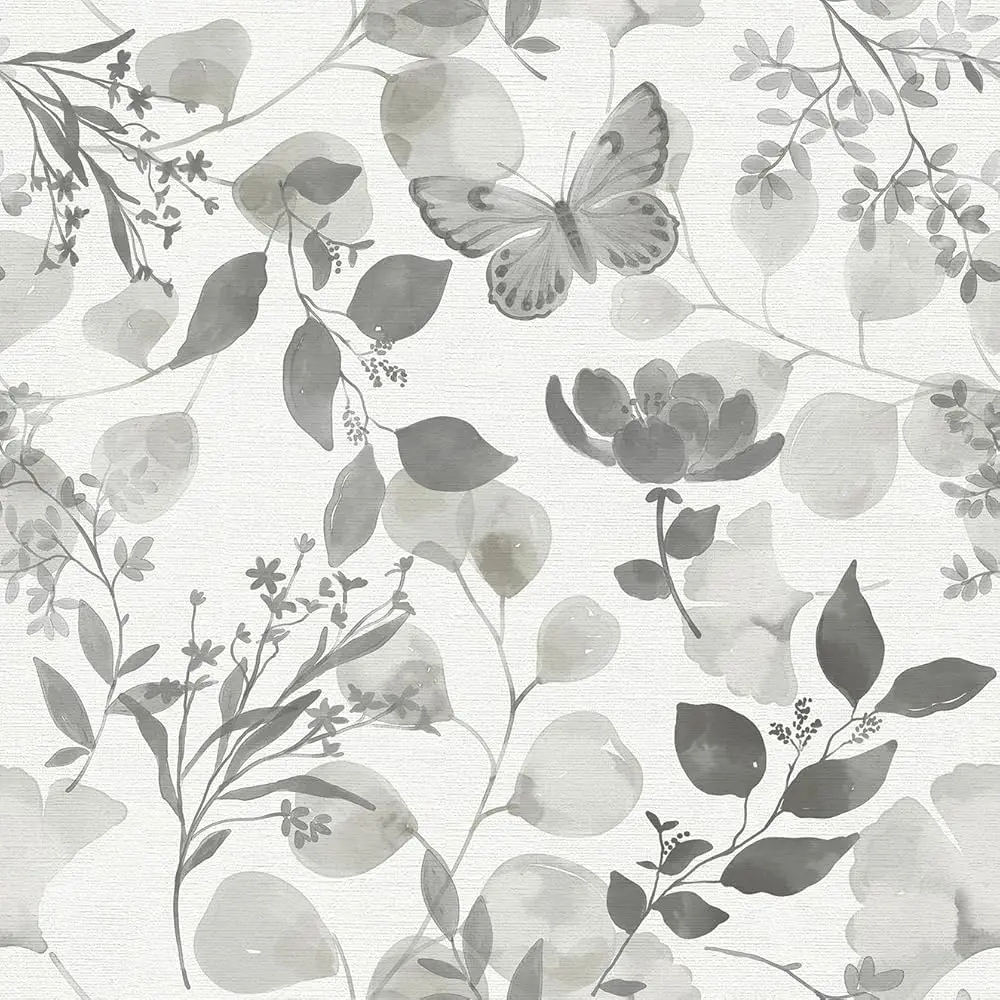 

Floral Peel And Sti Wallpaper Gray Contact Paper Self Adhesive Wallpaper Funky Wall Paper For Living Room Vinyl Rolls