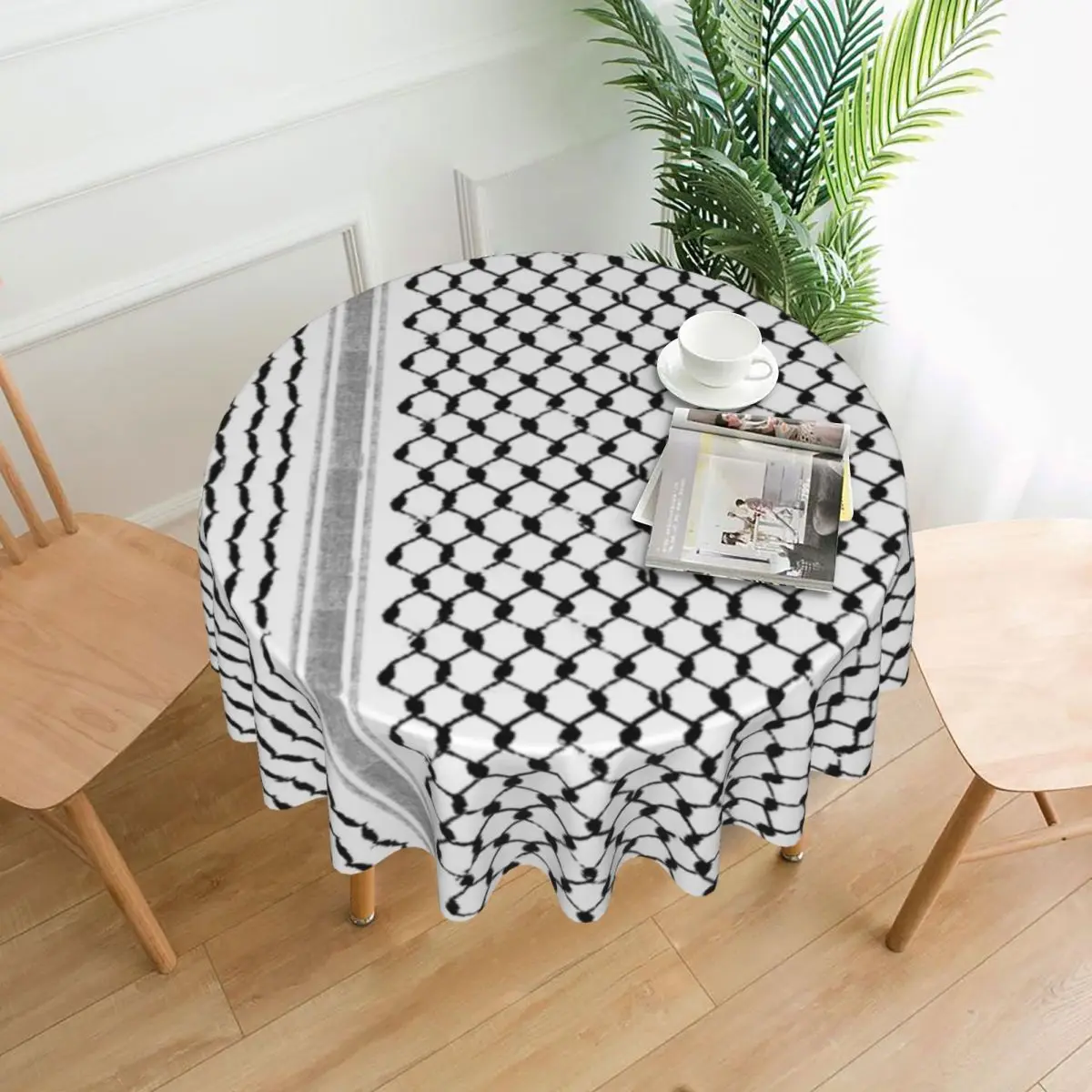 P-Palestinians Hatta Kufiya Tablecloth Retro Round Table Cloth For Home Party Dining Room Table Cover Wholesale Table Decoration