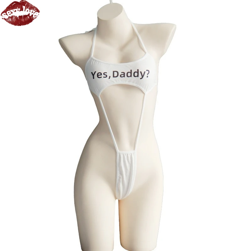 ملابس داخلية نسائية أوروبية وأمريكية مثيرة مطبوع عليها حروف الأب بالإضافة إلى حجم بذلة نسائية مثيرة