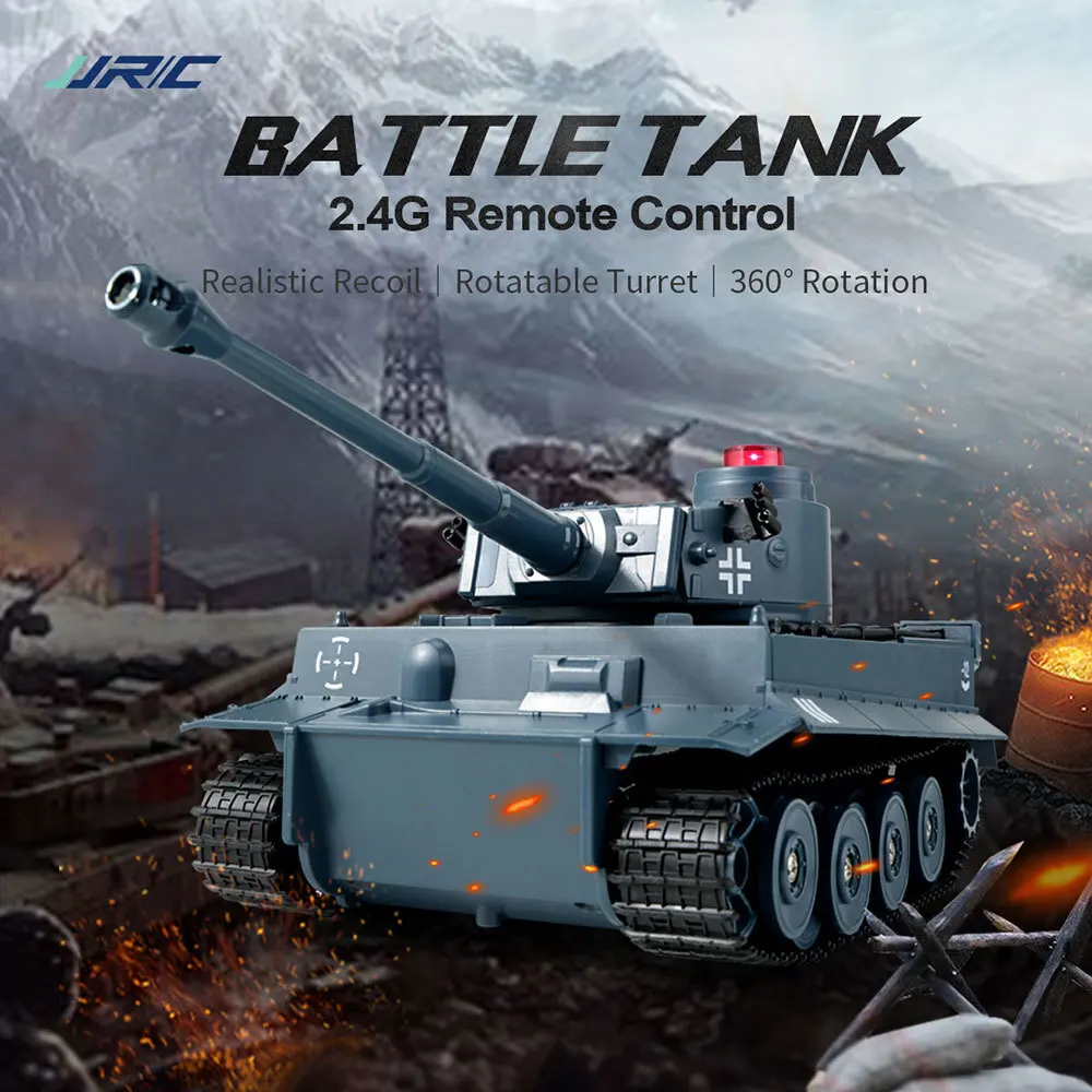 JJRC Q85 1:30 Rc Tank Remote Control Mini Military Tiger Tank 2.4Ghz Remote Control Tracked Tank Sound Effects Military War Toys