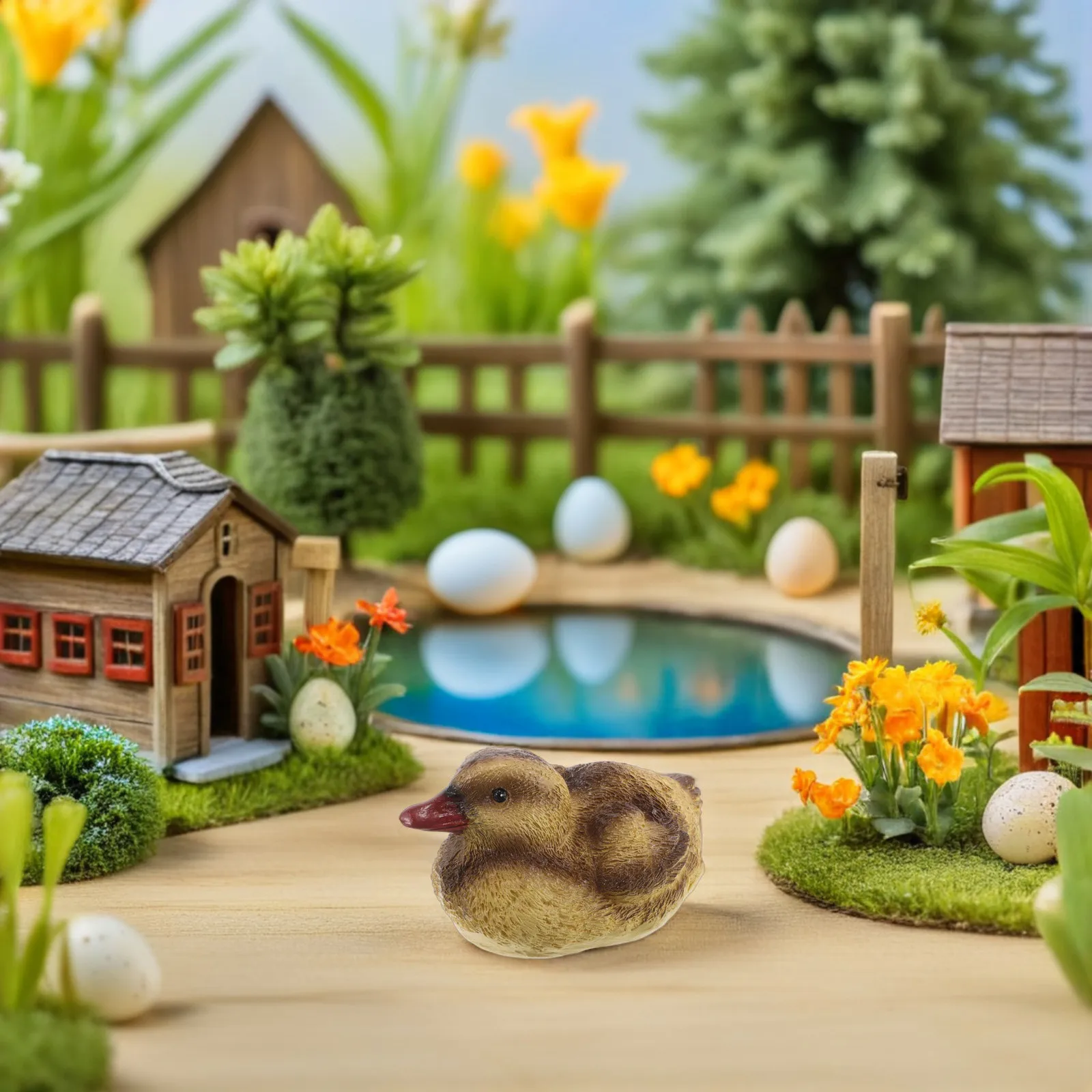 

Пара плавающих уток для улицы, реалистичные садовые украшения из смолы, маленькие плавающие декорации для пруда, аквариума, двора, сада