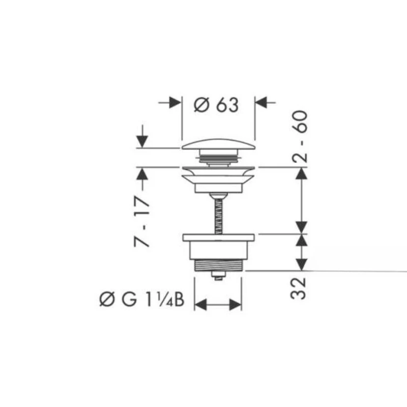 Suitable for Hansgrohe Basin Drainage Bounce Sinker Press Sinker Drain Plug 50100000