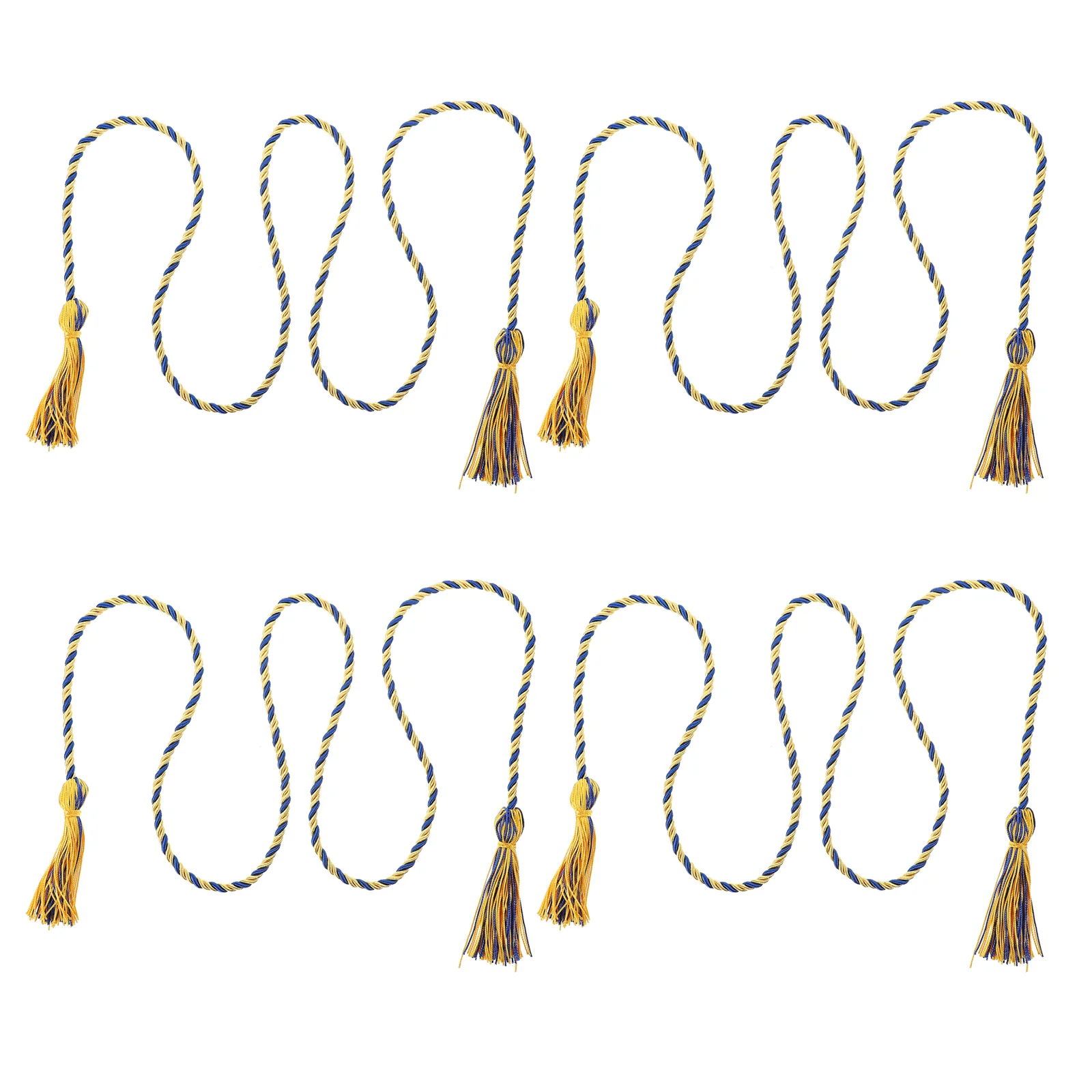 4 Pcs Tassel Honor Rope Graduation Cord Costume Party Supplies Formal Dress Souvenir Clothes Decor Braided Cords Polyester