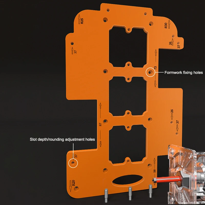 

Woodworking three in one positioning without handle slotting mold, multifunctional opening template, trimming wardrobe embedded