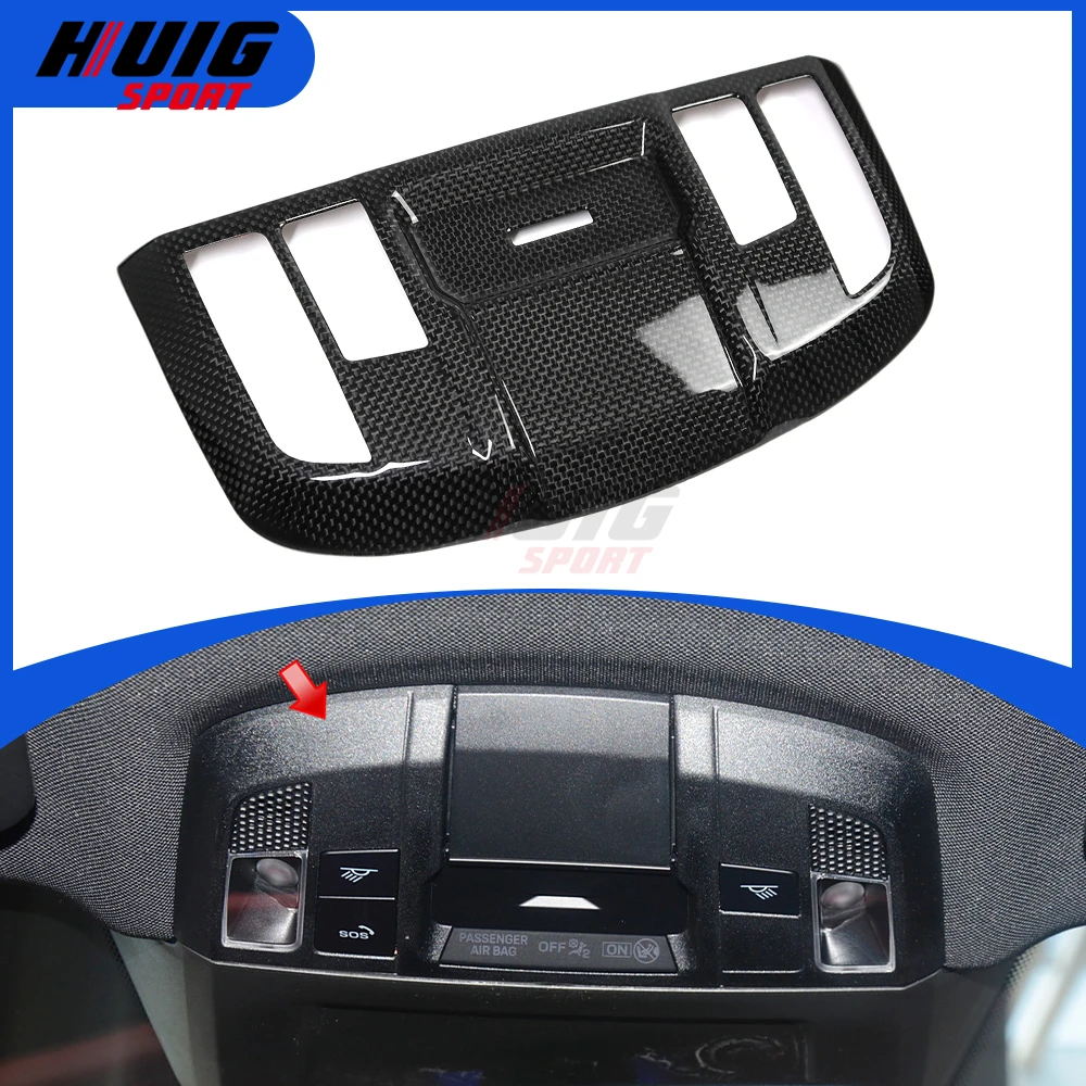 

Простая лампа для чтения на крыше автомобиля из углеродного волокна, крышка панели, аксессуары для Porsche 911 992 Carrera 2019-2024