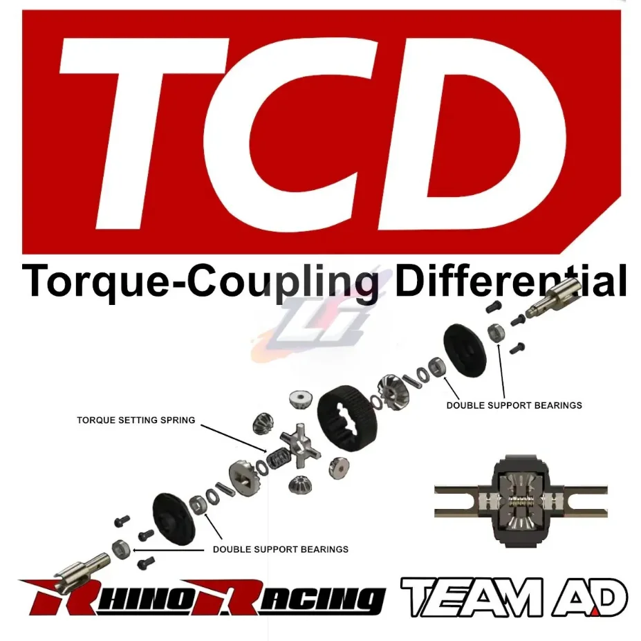 Rhino Racing& Team Ad Tcd 1/10Rc Torque Coupling Diff Lsd Ra-2608