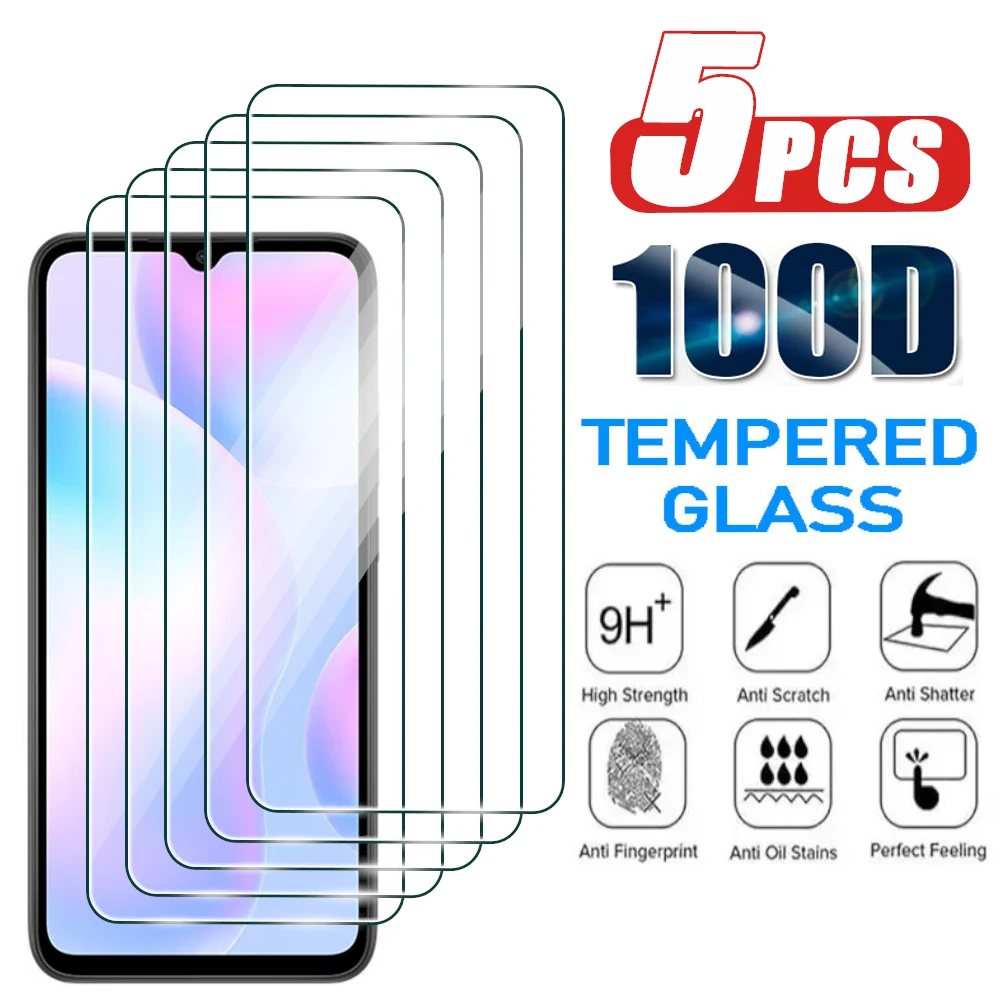 5PCS Tempered Glass Film for Xiaomi Redmi 8 9 10 12 4G 5G 8A 9A T 9C 10C 12C 13C 10X 12S 13R Screen Protector