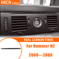 Carbon Fiber Central Air Vent Outlet Top Strip Decoration Panel For Hummer H2 2008—2009 Interior Cover Trim Sticker Modification