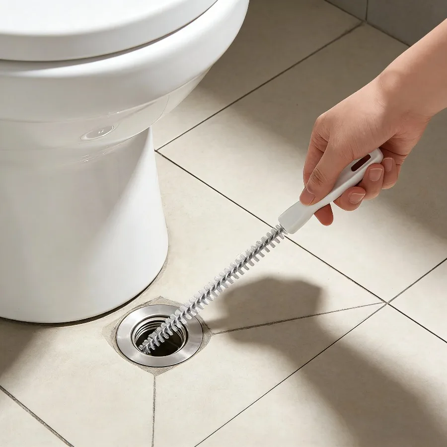 Portable Sink Hair Cleaner Tool, Drain Snake Pipe Unblocker with Hook for Hair Removal, Waterproof Sewer Cleaner - Image 3