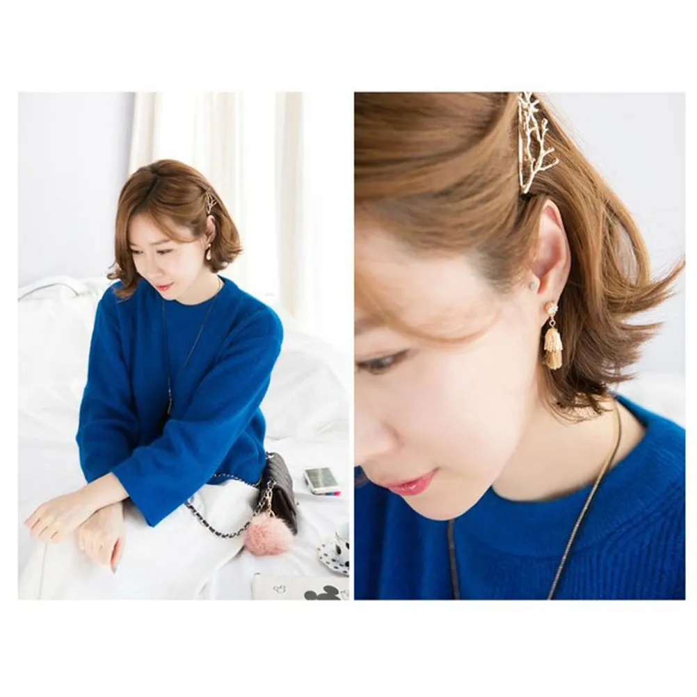 2Pcs Gold Branch Hair Clip Vintage Antler Style Hairpins Elegant Lightweight Alloy Hair Accessories for Women Girls Any Occasion