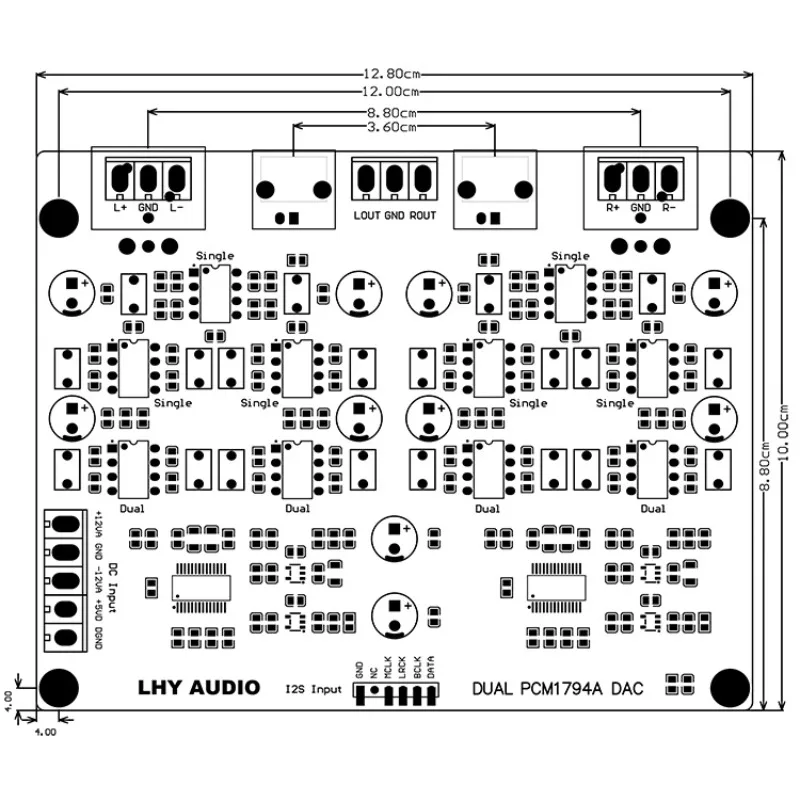 Nvarcher Audio DAC PCM1794A ganda HIFI 5532dd + 5534dd Op dekoder AMP XLR RCA Output I2S papan input 24Bit 192K