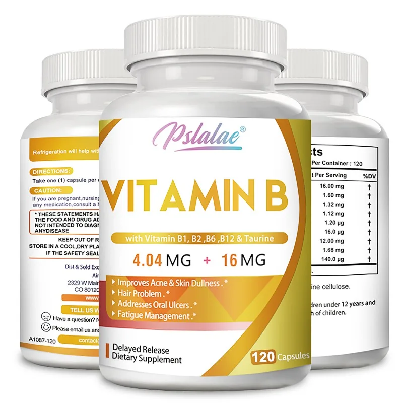 Vitamin B Capsules - Help Relieve Fatigue, Improve Digestion, Reduce Stress, Improve Mood, and Enhance Immunity
