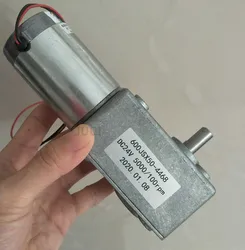 600JSX-4468 7144 Square Turbo-Worm Gear Reduce Box Self-Lock 12V 24V Motor High Torque Speed 1/5/10/15/30/60/100RPM Single Shaft