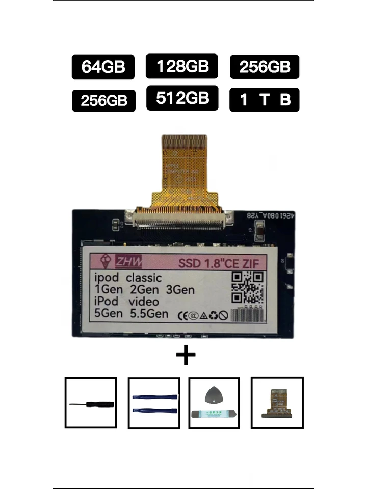Nen SSD chip upgrade 64GB 128GB 256GB 160GB 512GB 1TB For iPod