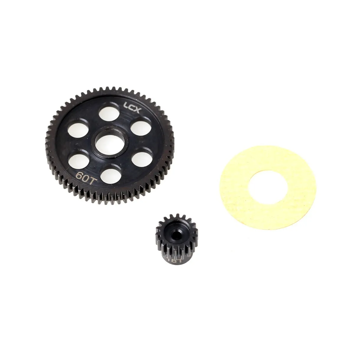 LCX Racing RC Truck Hard Staal Transmissie Tandwiel 60T-18T voor 1/16 1/18 Losi Mini-B Buggy Mini-T Upgrades Onderdelen Accessoires