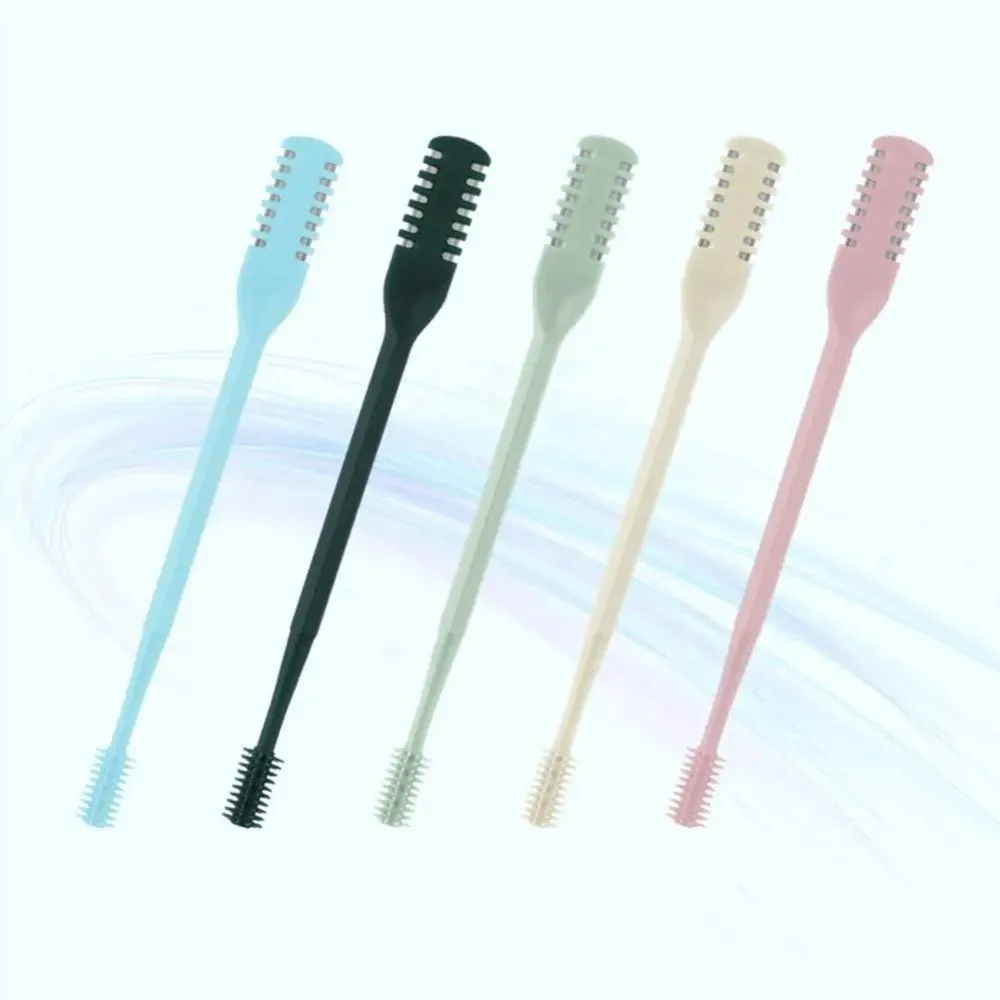5Pcs Double Head Nose Hair Trimmer 360° Rotating Washable Hair Removal Tool Stainless Steel Mini Nose Hair Clippers Women Men