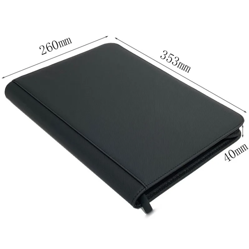 Nova tendência Toploader Binder contém 360 Toploaders 9 bolsos Top Loader Álbum Carga lateral para cartões comerciais em 3x4''Toploaders MTG/TCG