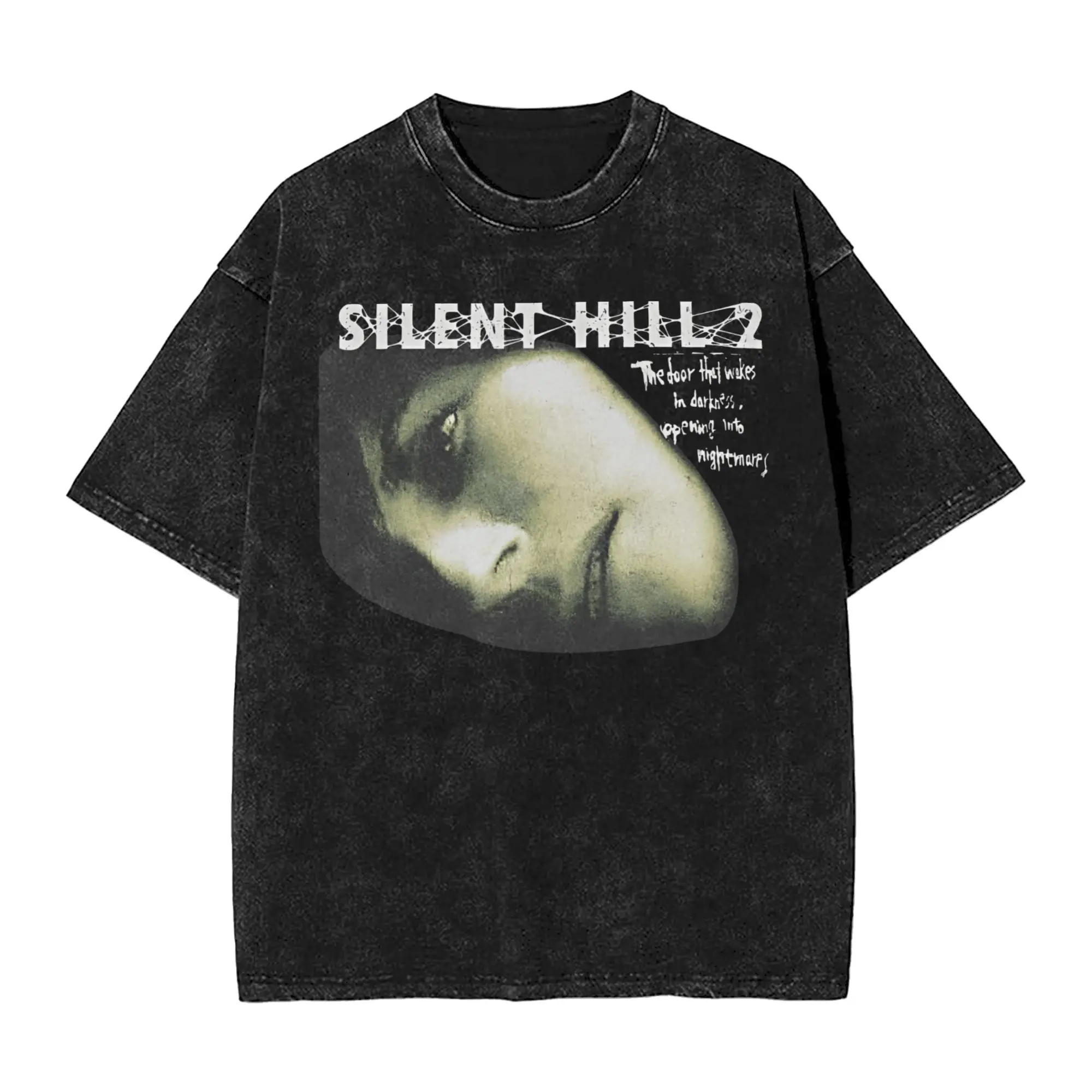 Casal camiseta silent hill 2 jogo lavado t camisas novidade praia t vintage impresso roupas casuais presente de aniversário