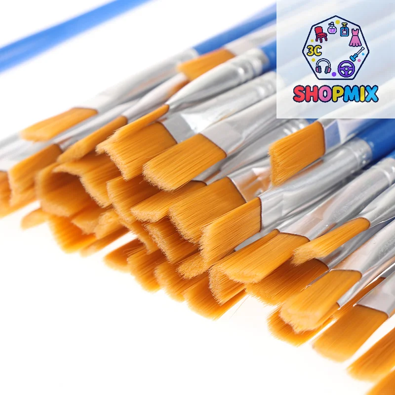 

Набор из 50 плоских кистей с нейлоновым ворсом для детализированной росписи