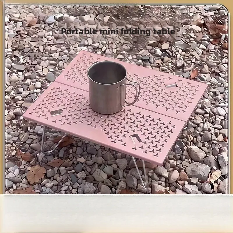 Outdoor ultra-light folding table aluminum alloy hiking tea portable folding camping table ultra-small leisure table tent