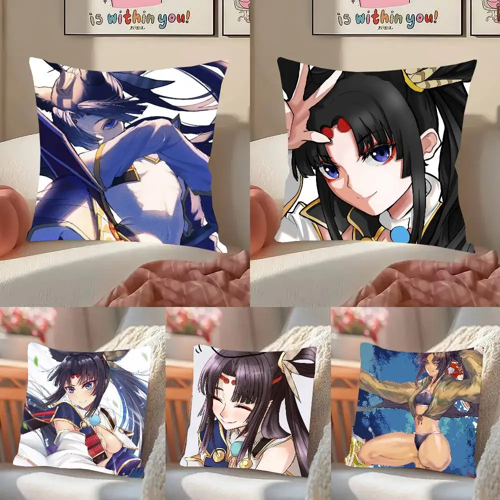 Ushiwakamaru Animated Game Fate Grand Order Pillow Case Fashion Square Pillowcase Bedroom Sofa Room Ins Decoration Leisure