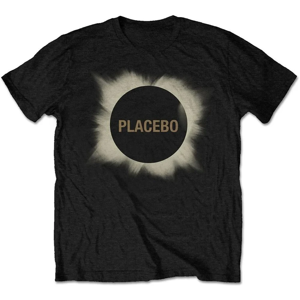 Placebo Eclipse Halo Print Baumwoll-T-Shirt Alternative Rock Band Unisex Kurzarm-T-Shirt