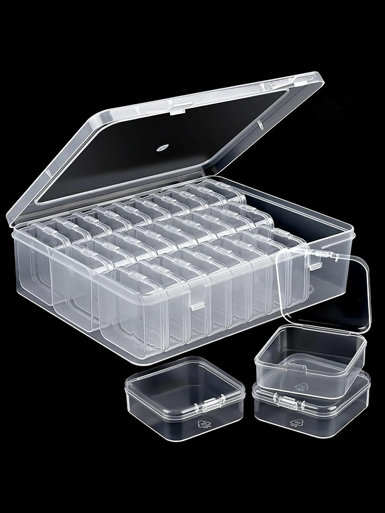 Cajas transparentes para accesorios de gato y perro