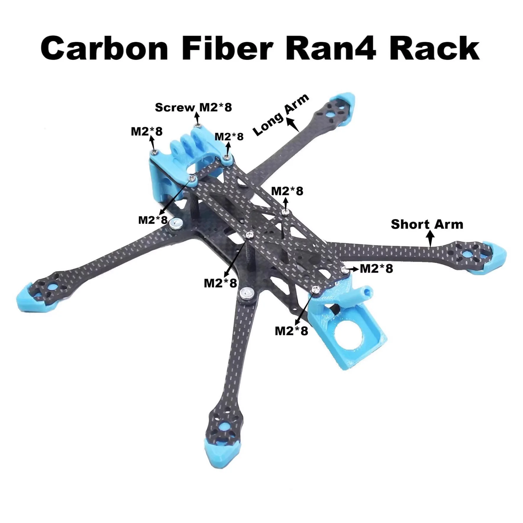 Bo Cube Ran4 inch FPV drone frame kit carbon fiber racing drone quadcopter