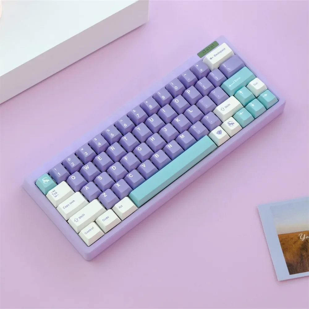 Gmk Mulan Theme Keycap 129 Keys Purple PBT Custom PBT Sublimation Cherry Profile Keycaps for Mechanical Keyboard Accessories