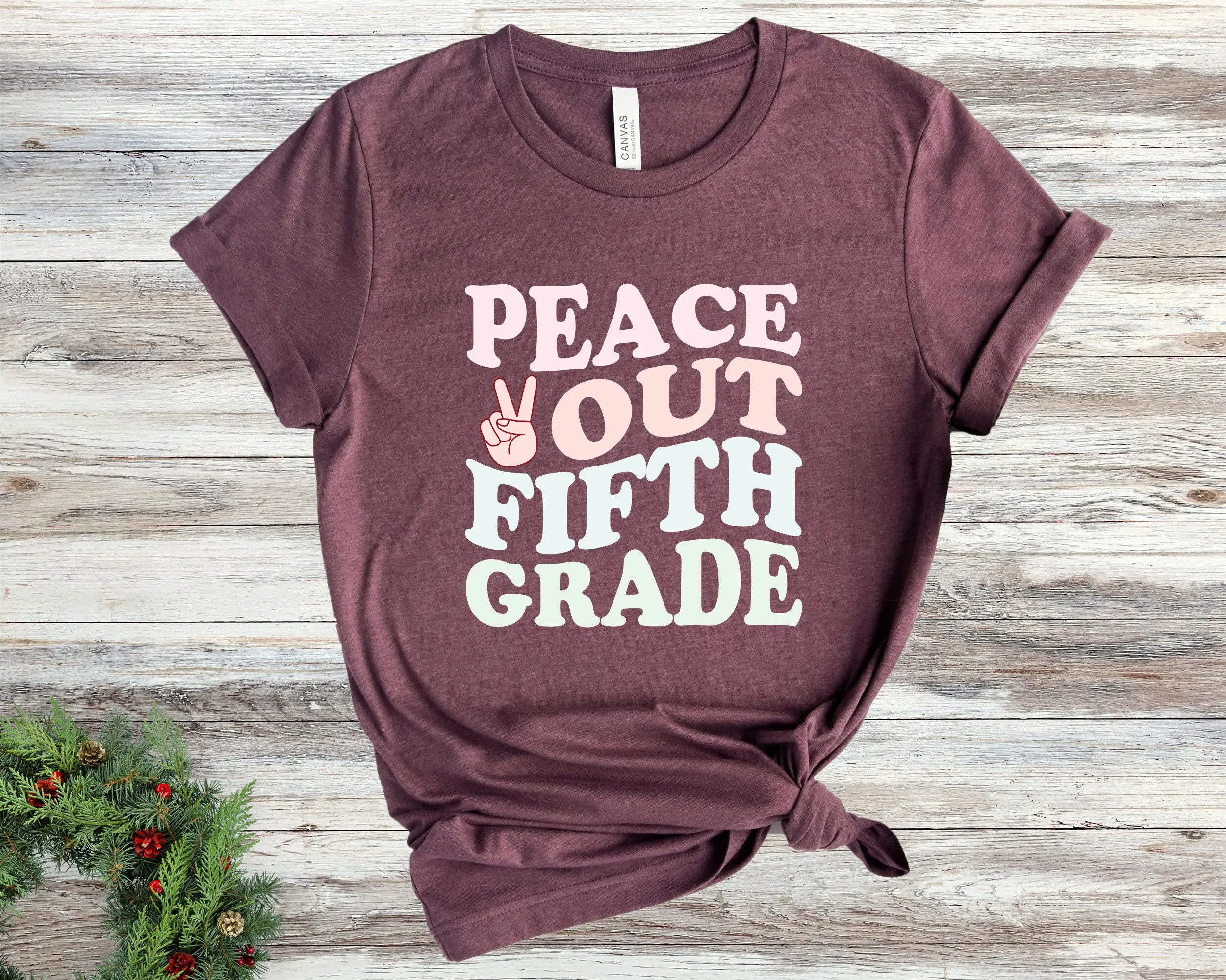 Peace Out Fifth Grade T Shirt 5th Graduation End Of School Class 2023 Last Day