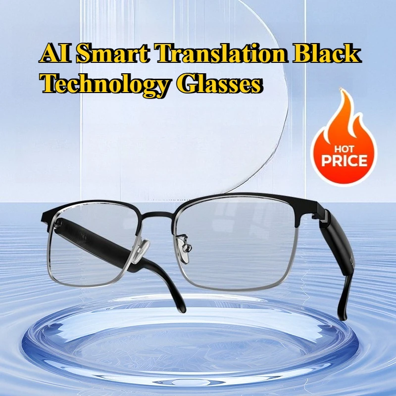 

AI Smart Translation Black Technology Glasses