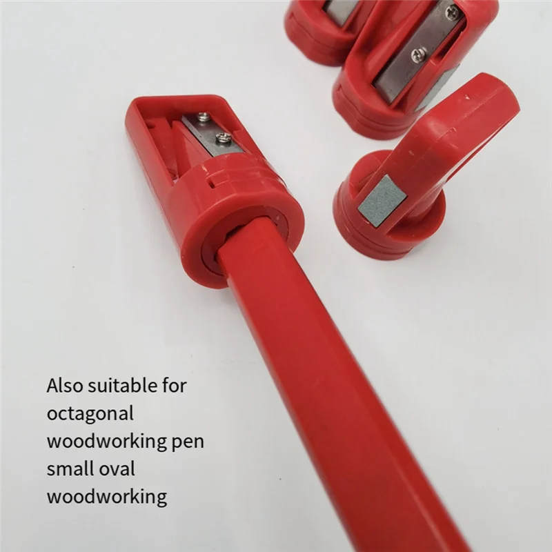 Sacapuntas de carpintero octogonal, 15 Uds., bolígrafo de carpintero ovalado cuadrado, sacapuntas Manual-[Qahk]