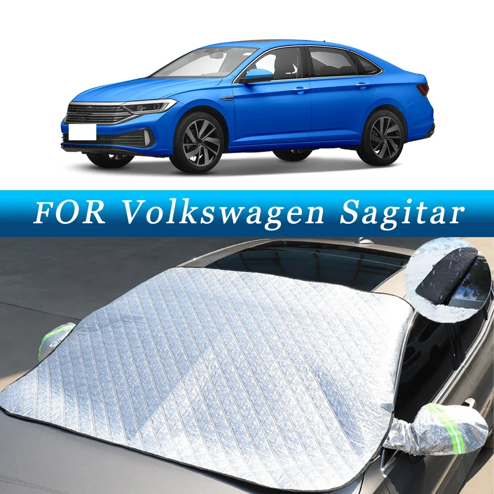 

Thickened Car Now Sunshade Windshield Cover With 5/9 Magnets UV Protection Anti Snow Sunlight For Volkswagen Sagitar