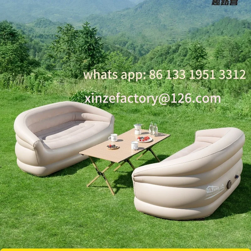 

Inflatable sofa Lazy outdoor camping Sleeping artifact Music festival Air sofa Portable air bed Picnic sitting and lying down