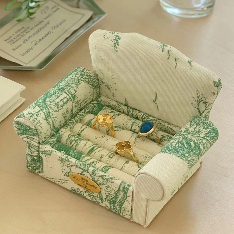 

Creative Jewelry Display Stand Cloth Sofa Storage Jewelry Containers Showcase Earrings Watch Case Necklace Organizer Ring Holder