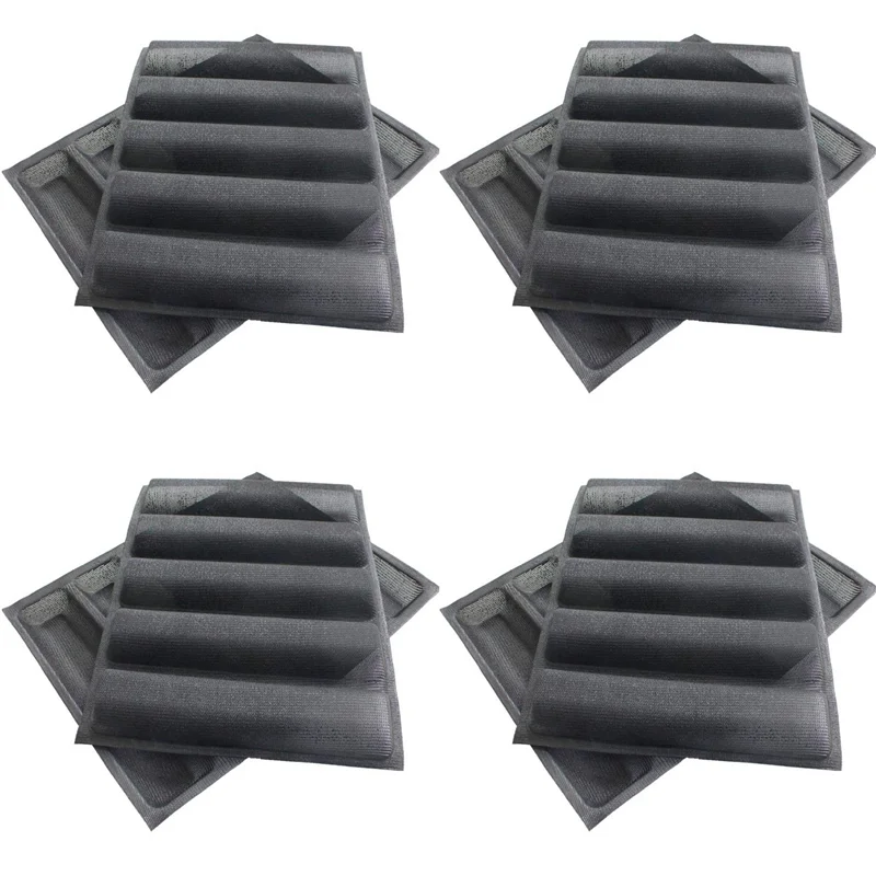 

8 шт. силиконовые перфорированные формы для выпечки, форма для сэндвичей, французская сковорода для багета, хлеба, коврик для еды, 5 boaf, антипригарные вкладыши для выпечки