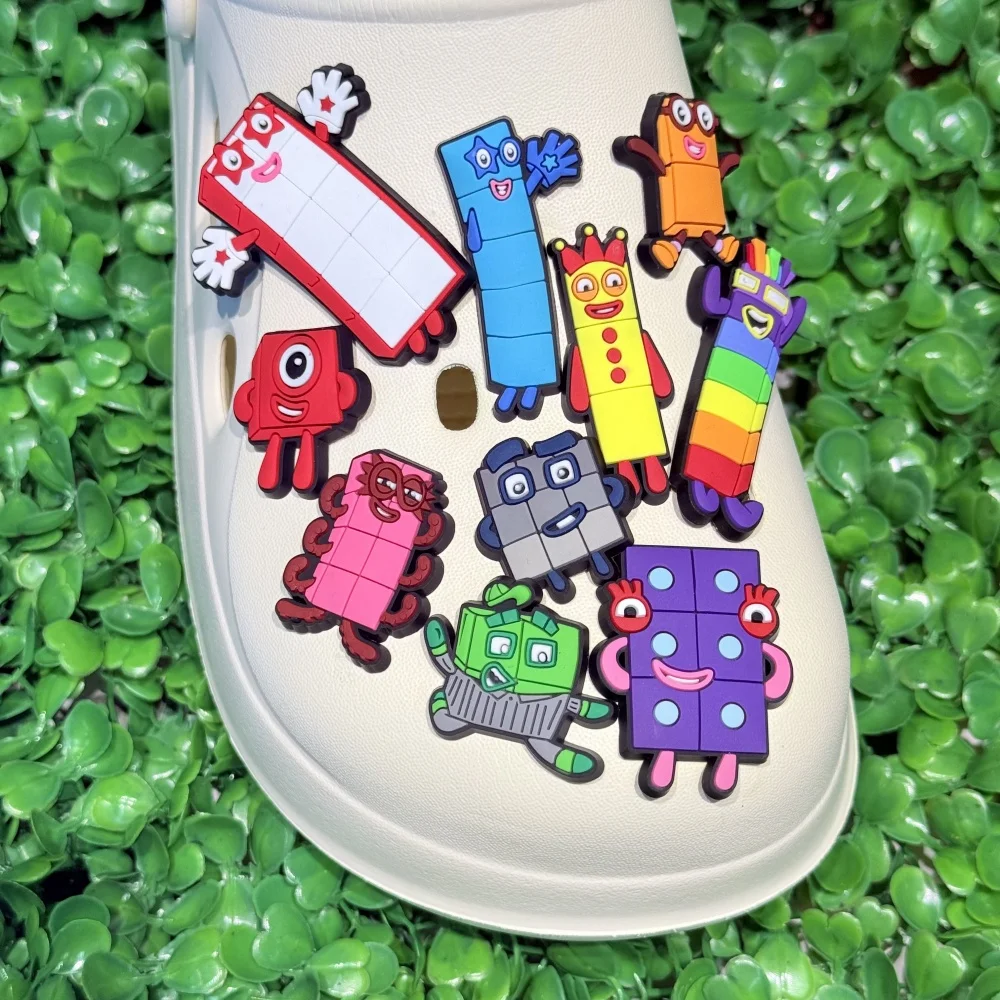 

10Pcs Cartoon Colorful Toy PVC Children Shoe Buckle Charms Garden Shoes Button Decorations Accessories Fit Backpack Party Gift