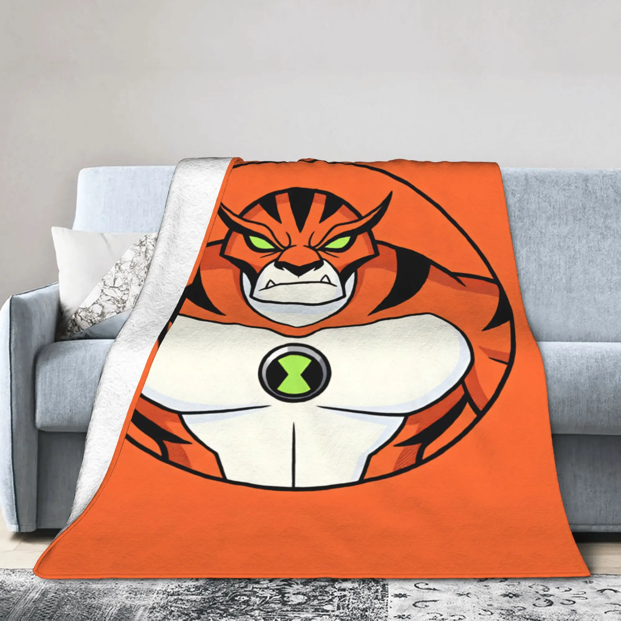 Soft Comfy Throw Blanket Travel Car Ben 10 Cartoon Animation Blanket  Flannel Bedspread For Bedroom Print Sofa Bed Cover