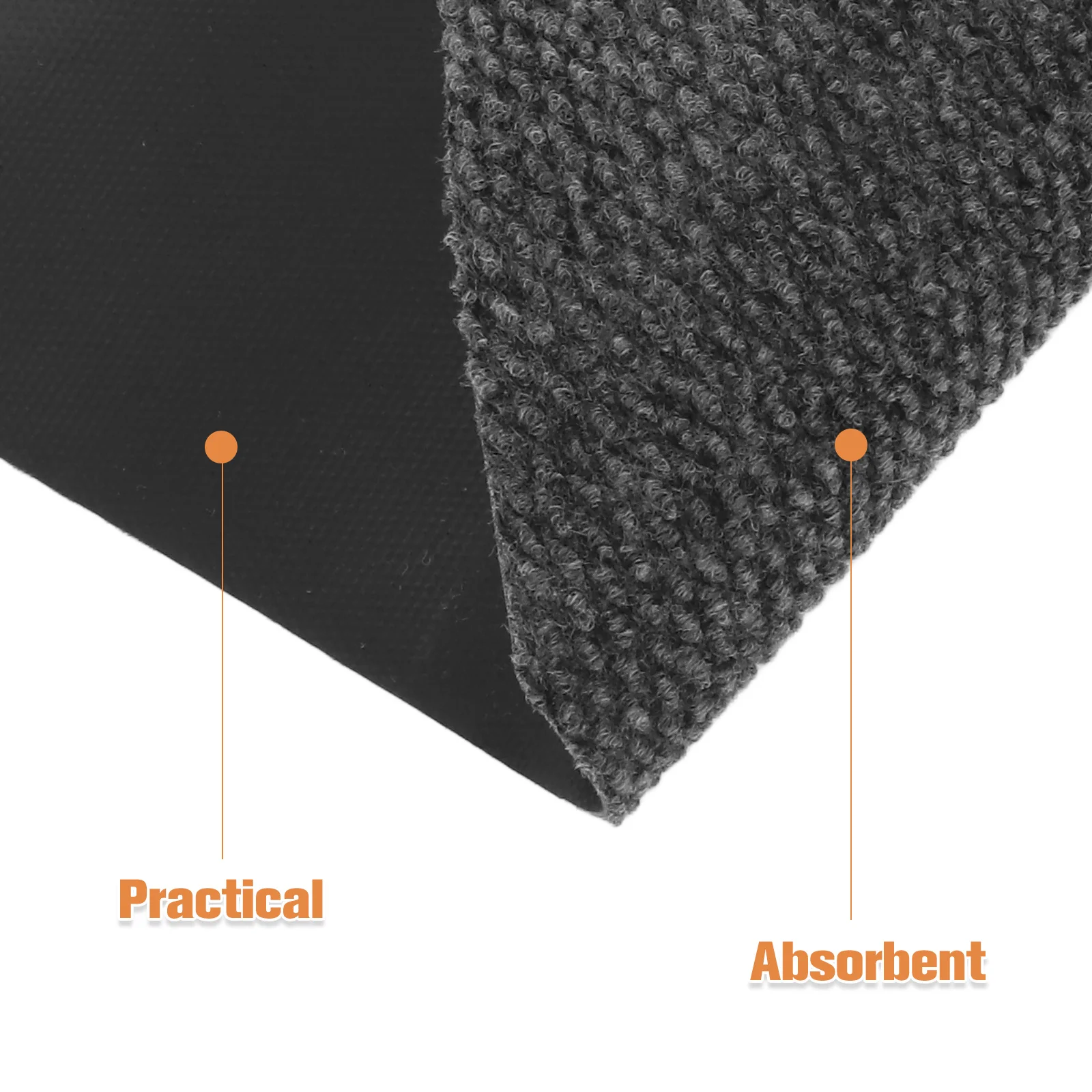 Urinal Mats For Men Bathroom Dark Grey Slip Resistant Absorbent Floor Protection Commercial Washable Reusable Moisture