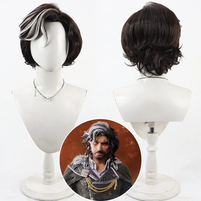 Game Clair Obscur: Expedition 33 Verso Cosplay Wig Halloween Carnival Party Prop Synthetic Hair Heat Resistant Fiber + Wig Cap