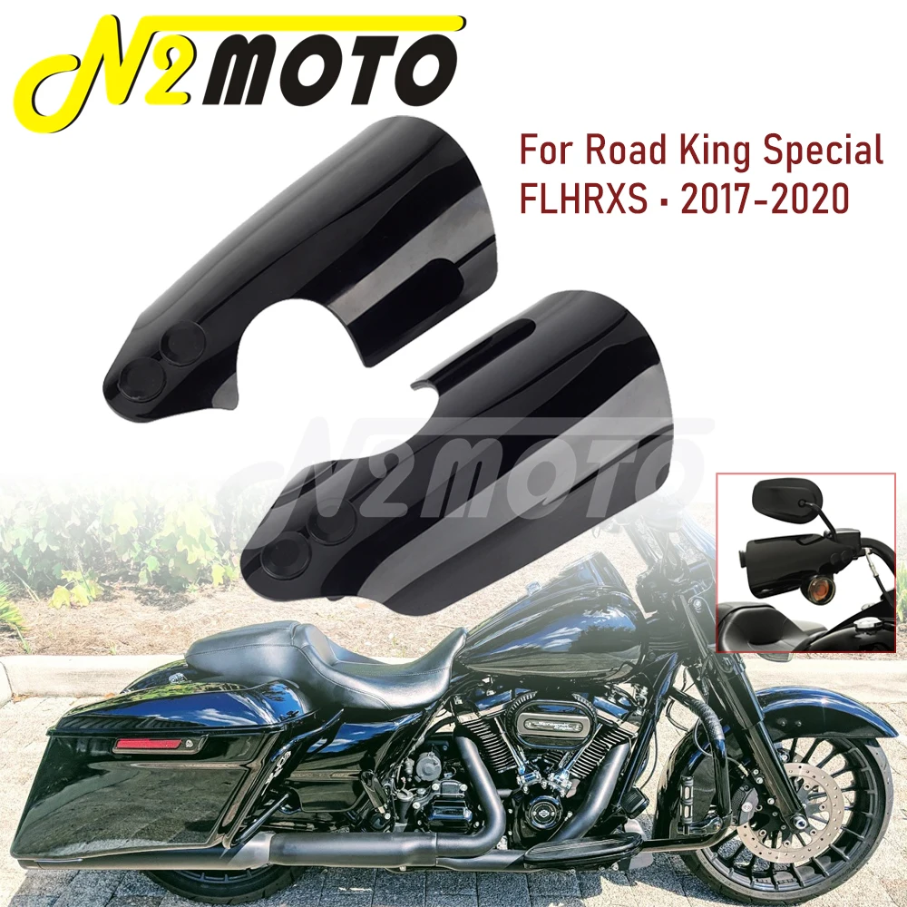 1 Pair Motorcycle Black Cutouts Handguards Blocking Wind Hand Protection Cover For Harley Road King Special - FLHRXS • 2017-2020