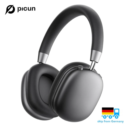 Picun F5 ANC auriculares inalámbricos Bluetooth 5,3 Audio de alta resolución auriculares sobre la oreja 25dB auriculares adaptables con cancelación de ruido 50H
